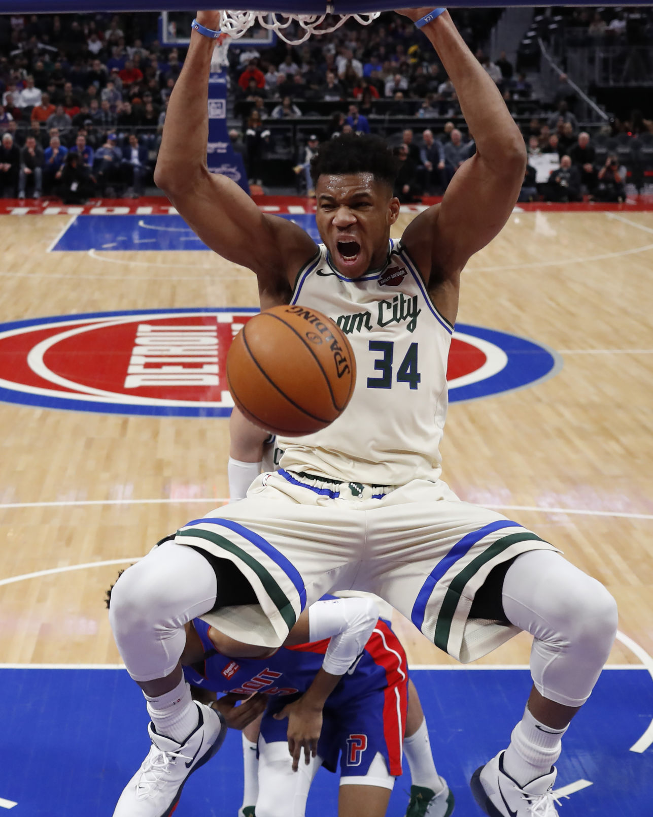 APTOPIX Bucks Pistons Basketball